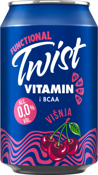 Radler Twist Visnja 0% limenka 0.33 l