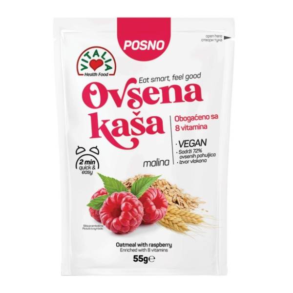 Kaša Ovsena Malina 55 g Vitalia