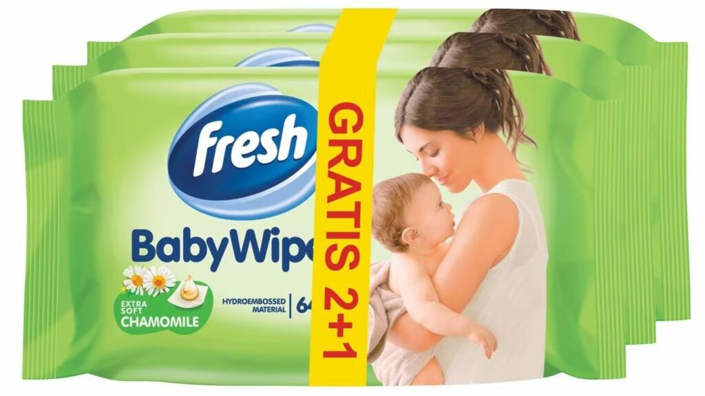 Maramice vlazne Fresh kamilica baby 64 2+1gratis Piramida 72