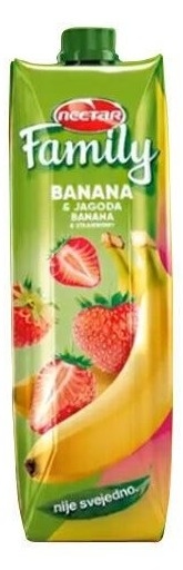 Nectar sok Family Banana Jagoda 1 l