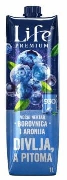 Nectar sok Borovnica Life 1 l