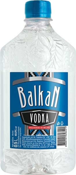 Vodka Balkan 40% 0.5 l Pet Simex