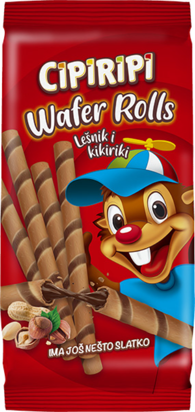 Cipiripi Wafer Rolls Lesnik i Kikiriki 150 g
