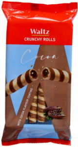 Vafl Crunchy Rolls Kakao 170 g Waltz