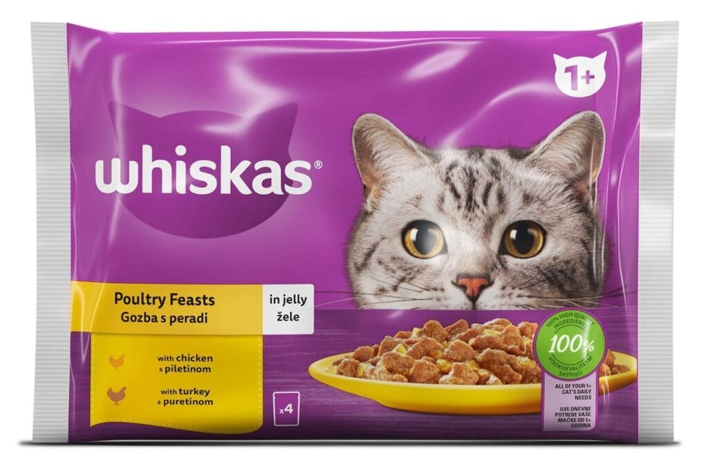 Kesice izbor zivine Whiskas 4x 85 g