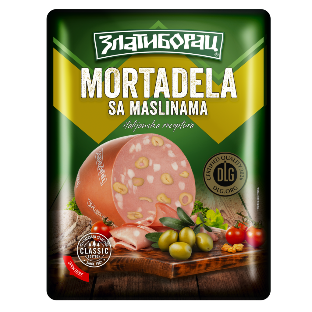 Mortadela Masline Slajs 125 g Zlatib