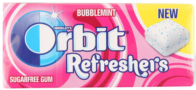 Zvake Orbit Bubblemint pellets 14 g ,Wrigley