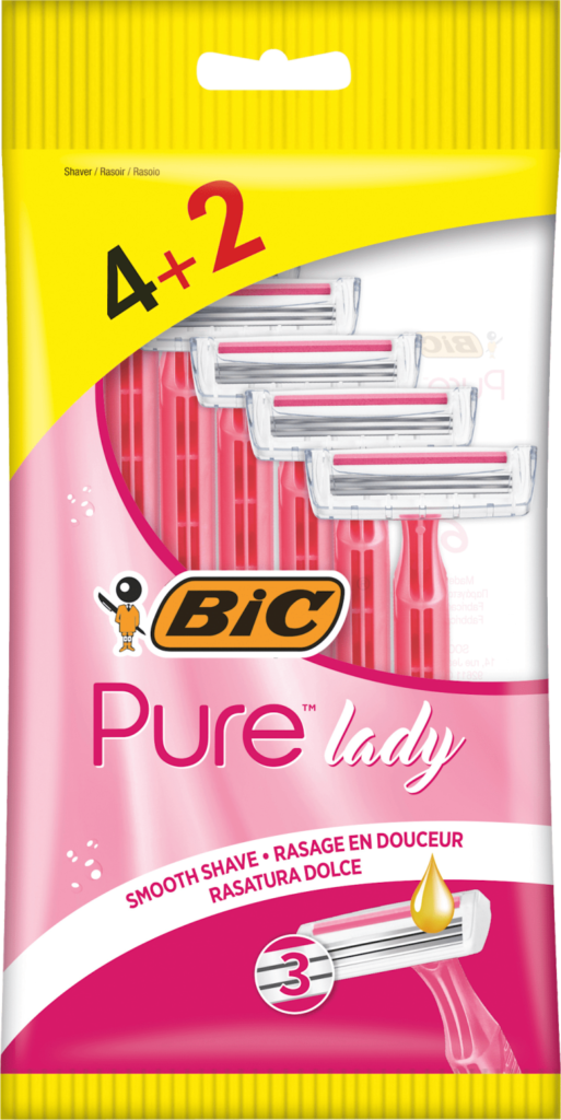 Brijač Bic ž Pure3 Pink Kesica 4+2