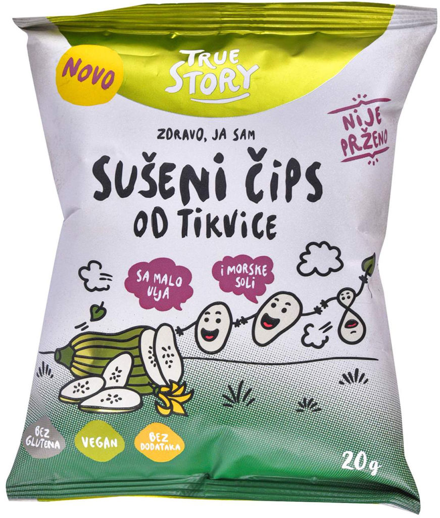 Čips Sušeni od Tikvice 20 g True Sto