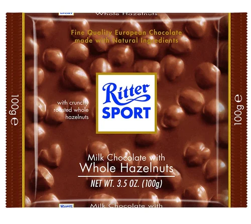 Čokolada Whole Hazelnuts 100 g Ritte