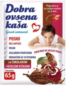 Dobra zobena ovs kaša čokolada i kisela višnja 65 g