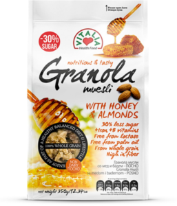 Musli Granola Med i Badem 350 g Vit