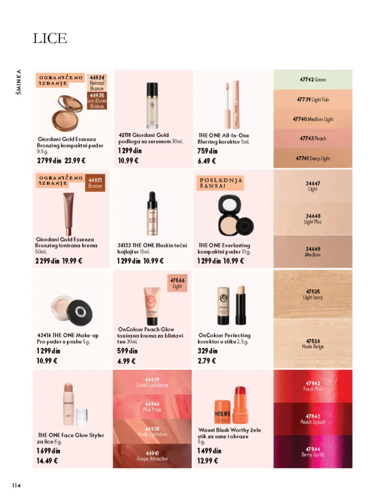 Oriflame katalog, strana 114