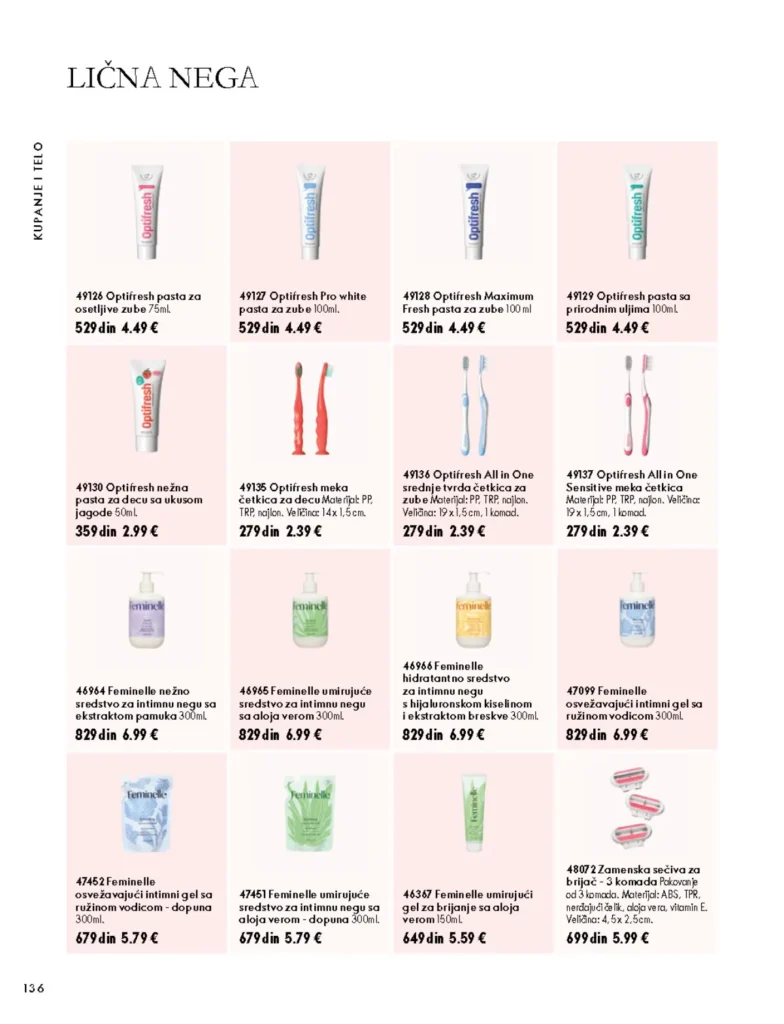 Oriflame katalog, strana 136