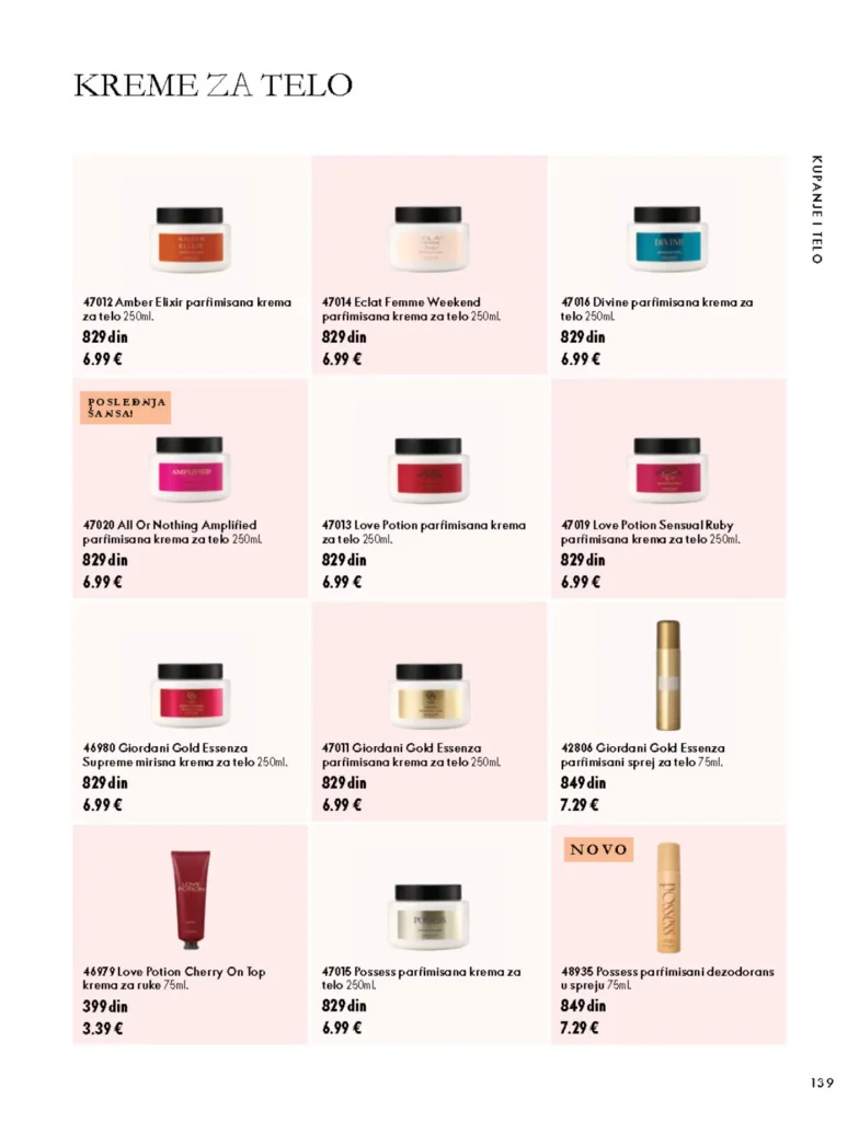 Oriflame katalog, strana 139