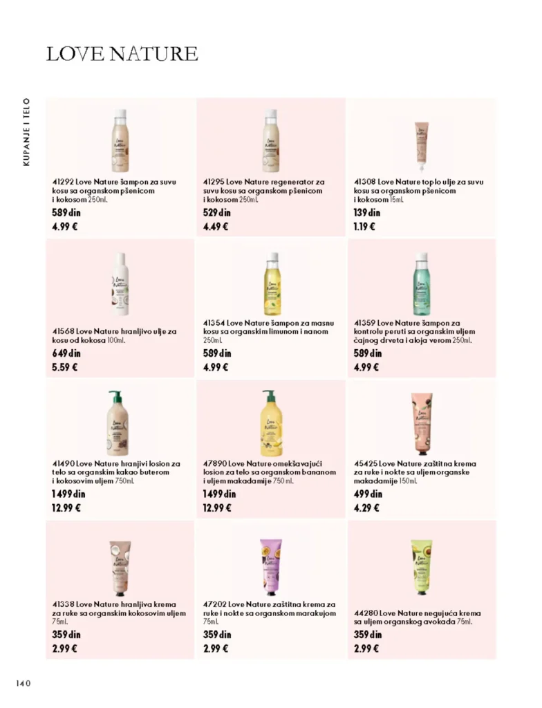 Oriflame katalog, strana 140