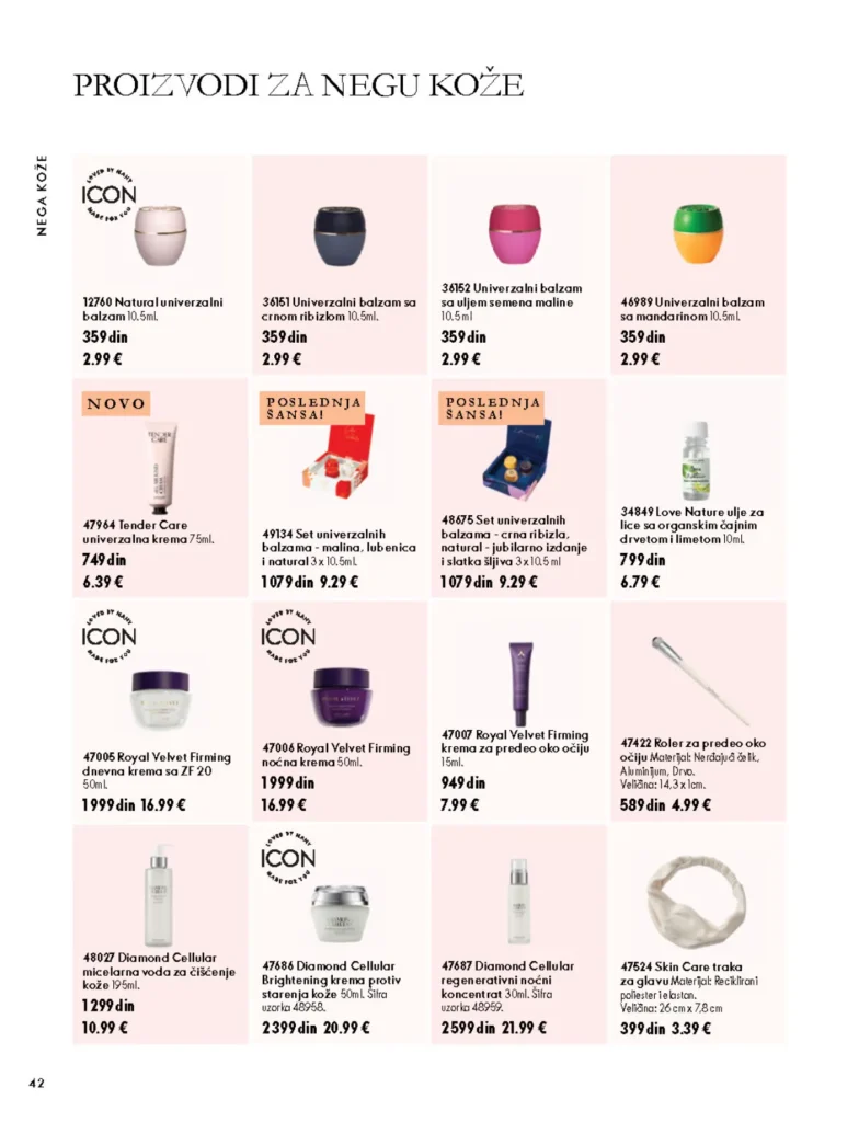 Oriflame katalog, strana 42