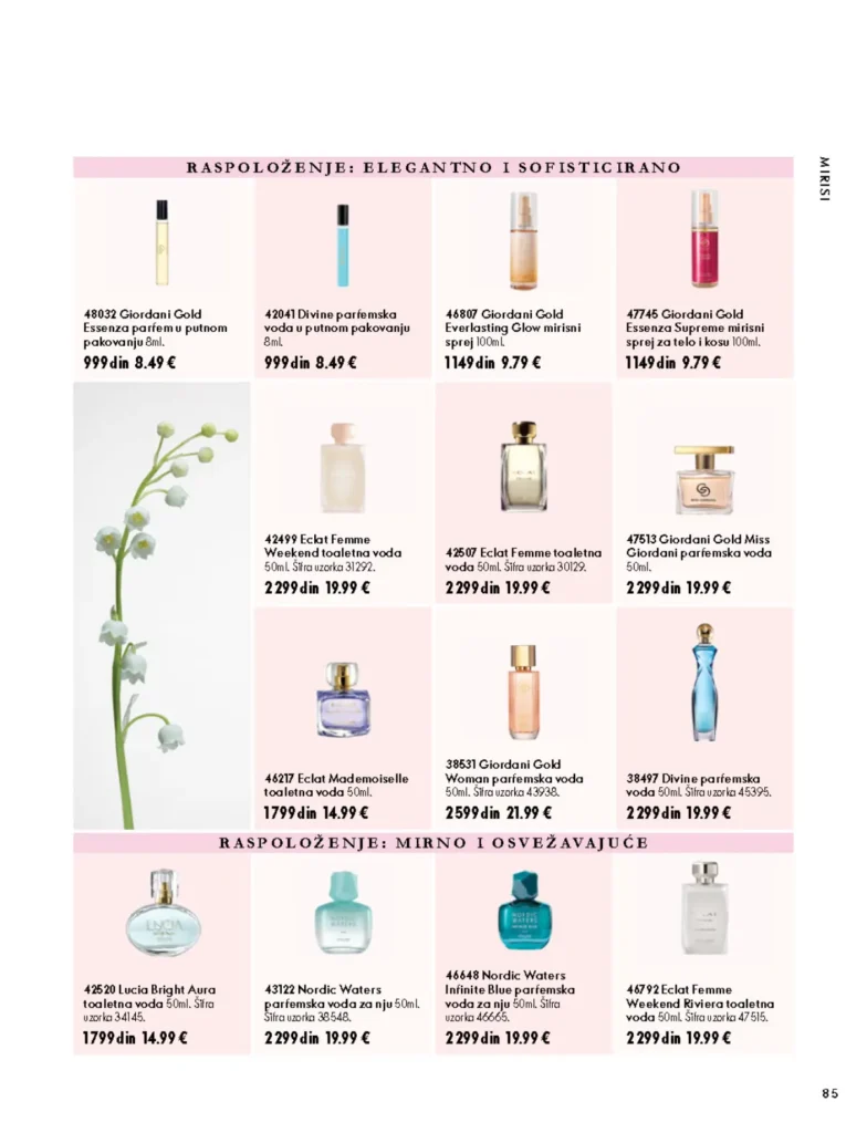 Oriflame katalog, strana 85