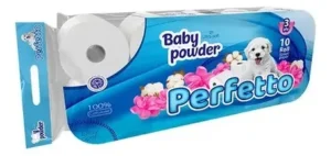 Toalet papir 10/1 3sl Baby puder PERFETTO 8